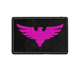 isee 360 eagle embroidery sweable applique patches for riders jackets bags clothes any dress etc l x h 2 x 3 inch pink