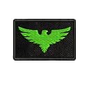 ISEE 360® Eagle Embroidery Sweable Applique Patches for Riders Jackets Bags Clothes Any Dress Etc L x H 2 x 3 inch (Green)