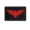 ISEE 360® Eagle Embroidery Sweable Applique Patches for Riders Jackets Bags Clothes Any Dress Etc L x H 2 x 3 inch (Red)
