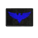 ISEE 360® Eagle Embroidery Sweable Applique Patches for Riders Jackets Bags Clothes Any Dress Etc L x H 2 x 3 inch (Blue)