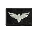 ISEE 360® Eagle Embroidery Sweable Applique Patches for Riders Jackets Bags Clothes Any Dress Etc L x H 2 x 3 inch (White)
