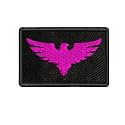 ISEE 360® Eagle Embroidery Sweable Applique Patches for Riders Jackets Bags Clothes Any Dress Etc L x H 2 x 3 inch (Pink)