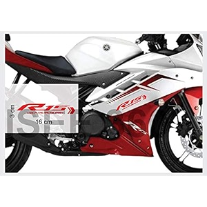 isee 360 r15 live in the racing spirit exterior accessories vinyl decal bike stickers for yamaha r15 r3 l x h 16 x 3 cms red