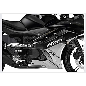 isee 360 r15 live in the racing spirit exterior accessories vinyl decal bike stickers l x h 16 x 3 cms white