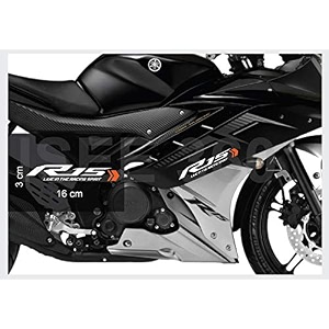 isee 360 r15 live in the racing spirit exterior accessories vinyl decal bike stickers for yamaha r15 r3 l x h 16 x 3 cms black