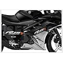 ISEE 360® R15 Live in The Racing Spirit Exterior Accessories Vinyl Decal Bike Stickers for Yamaha R15 R3 L x H 16 x 3 cms (Black)