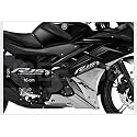ISEE 360® R15 Live in The Racing Spirit Exterior Accessories Vinyl Decal Bike Stickers for Yamaha R15 R3 L x H 16 x 3 cms (Grey)