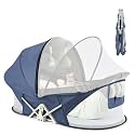 ISELECTOR Portable Baby Bassinet Travel Baby Bed, Baby Cribs Travel Pod for Outdoors Baby Lounger Infant Travel Bed with Mosquito Net and Sunshade Canopy, Lightweight Washable