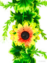 ISHANIE Wall Hanging Chain Sunflower Home and office Decoration Multicolor Sunflower Artificial Flower