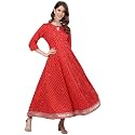 ishin Women39s Cotton Anarkali Embellished Gotta Patti