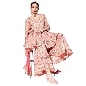 ishin Women39s Cotton Peach Embroidered Anarkali Peplum