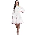 ishin Women39s Embroidered A-Line Knee Length Dress