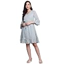 ishin Women39s Knee-Length Embellished A-Line Dress