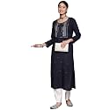 ishin Women39s Viscose Straight Embellished Straight Kurta