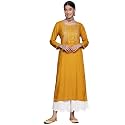 ishin Women39s Viscose Straight Embellished Straight Kurta