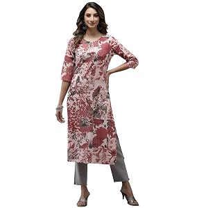 ishin Womens Pure Cotton Off White Embroidered