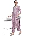 ishin Women39s Purple Embellished A-Line Kurta Set