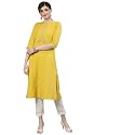 ishin Women39s Rayon Burgundy Embellished A-Line Kurta