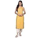 ishin Women39s Silk Ethnic Motifs Mustard Straight