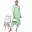 ishin Women Cotton Blend Kurta With Trouser