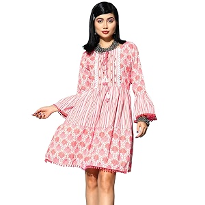 ishin Womens Embellished A-Line Mini Dress
