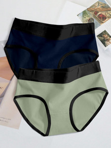 ISHUVILLA Women Hipster Light Green Blue Panty