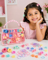 ISHVIKCREATIONS 2-in-1 Hair Accessories Storage Box for Girls with Bracelet Handle Hair Accessory Set (Multicolor)