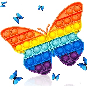 pop it push bubble fidget toy rainbow butterfly