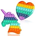 Pop it Fidget Toys, 2 PC Butterfly+Unicorn