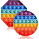 Poppet Pop It Fidget Toys, Push Pop Bubble Fidget Sensory Toy, Autism Special Needs Silicone Stress Relief Toy, Great Fidget Toy for Kids and Adults -> ((2 Pc)(Octagon+Round))