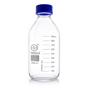 isko  borosilicate glass reagent bottle  with screw cap gl-45  1000ml  1 pc