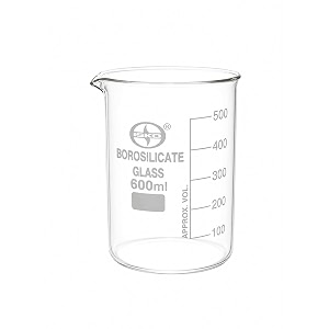 isko borosilicate laboratory glass beaker set of 3 pcs 600ml capacity