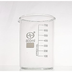 isko borosilicate laboratory glass beaker set of 2 pcs  800ml capacity