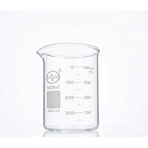isko glass beaker set of 6 500ml borosilicate glass