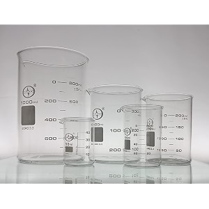 isko glass borosilicate beaker 400ml - set of 6