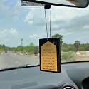 Islamic Ayatal Kursi Car Hanging | Spiritual Rear View Mirror Accessory for Protection &amp; Blessings | Muslim Gift for Car Interior - Black &amp; Gold