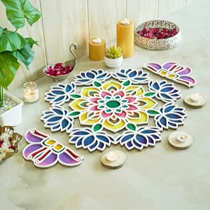 island rangoli nity design 223939 crochet series rangoli mat modern rangoli template for home dcor 22 inches