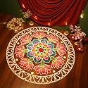 Island Rangoli Nity Design 46'' Crochet Series, Rangoli Mat, Modern Rangoli for Home décor (46 inches)