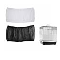 ISMARTEN Bird Cage Seed Catcher (2 Pack), Airy Gauze Bird Cage Cover Seeds Guard Dust-Proof Universal Birdcage Accessories Mesh Net Cover (Black + White, M)