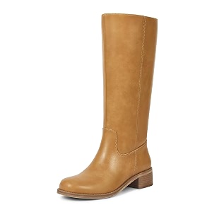 ISNOM Knee High Boots for Women Round