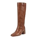 ISNOM Knee High Boots for Women Round