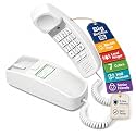 iSoHo Phones Landline Phones for Home, Big Button Corded, Choctaw White