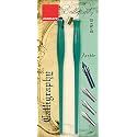 Isomars Calligraphy Dip Pen Set with 4 Nibs &amp; Brass Flange Holder