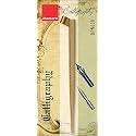 Isomars Oblique Wooden Calligraphy Holder with Brass Flange &amp; 2 Nibs