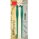 Isomars Calligraphy Pen Set with 2 Holders, 3 Nibs & Brass Flange