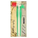 Isomars Calligraphy Pen Set with 2 Holders, 4 Nibs &amp; Plastic Flange