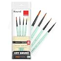 Isomars Round Paint Brush Set of 4 – Synthetic Brushes, Sizes 0-6
