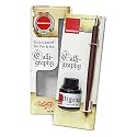 Isomars Wooden Dip Pen Set with Nib &amp; 35ml Black Ink