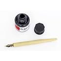 Isomars Wooden Manga Dip Pen Set with 2 Nibs &amp; 35ml Black Ink