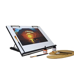 isomars drawing board white - table model foldable board with clips - drawing amp drafting board a2 185 x 255 inches for art and technical drawings